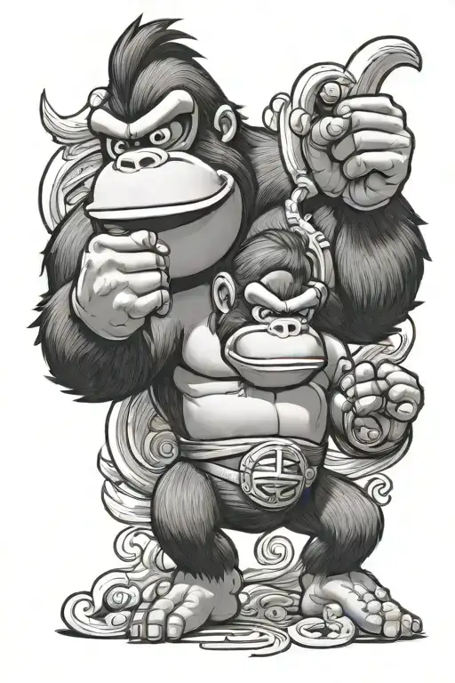 Donkey Kong tattoo design idea