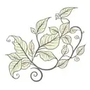 j with ivy vines growing next to it  tattoo design idea