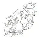 j with ivy vines growing next to it  tattoo design idea