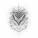 waves in a heart tattoo design idea