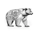 forest bear tattoo design idea