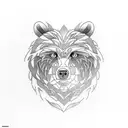 forest bear tattoo design idea