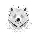 forest bear tattoo design idea