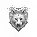 forest bear tattoo design idea