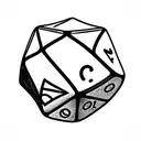 DND dice, 20 sided dice tattoo design idea