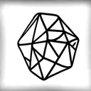 DND dice, 20 sided dice tattoo design idea