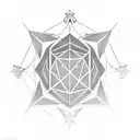 DND dice, 20 sided dice tattoo design idea