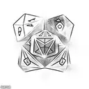 DND dice, 20 sided dice tattoo design idea