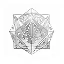 DND dice, 20 sided dice tattoo design idea