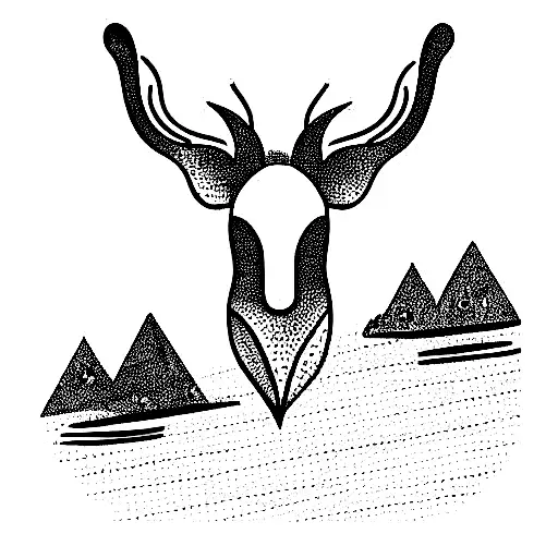 boho animal tattoo design idea