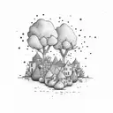 two windows one positive weather and garden other is gray tattoo design idea