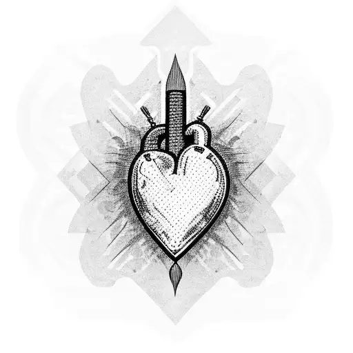 Crying Heart tattoo design idea