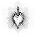 Crying Heart tattoo design idea