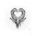 Crying Heart tattoo design idea
