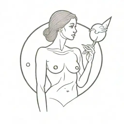 esperanza with a venus in the background tattoo design idea