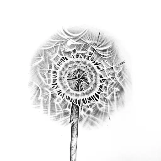 Dandelion tattoo design idea