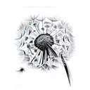 Dandelion tattoo design idea