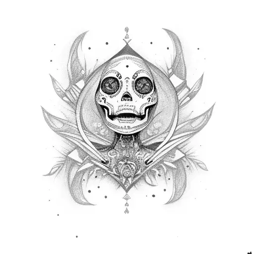 Catrina, aquarella tattoo design idea