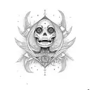 Catrina, aquarella tattoo design idea