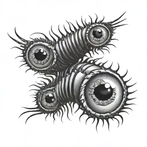 Centipede eyes tattoo design idea