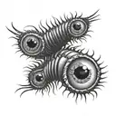 Centipede eyes tattoo design idea