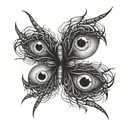 Centipede eyes tattoo design idea