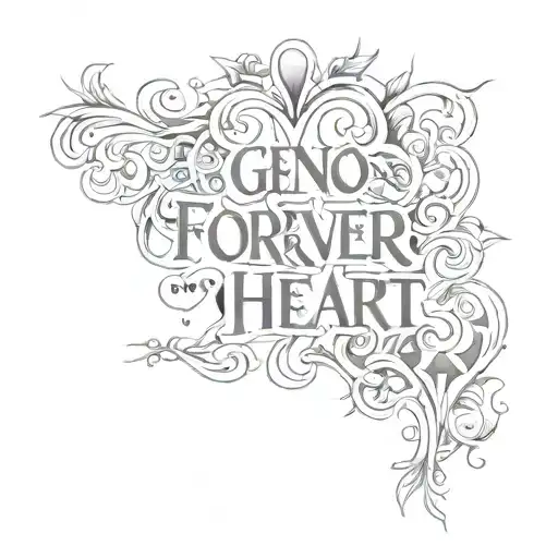 text I Geno forever in my heart  tattoo design idea