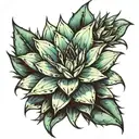 agave plant tattoo design idea