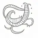 beetlejuice sandworm handbook tattoo design idea