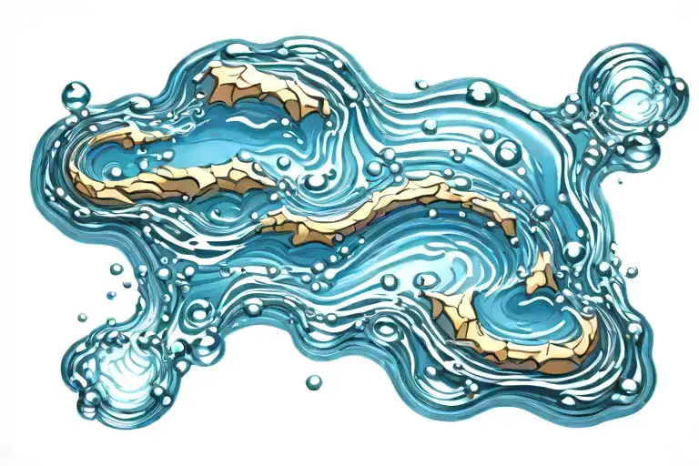 Water tattoo design idea