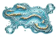 Water tattoo design idea