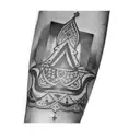 a hamsa full fore arm tattoo design idea