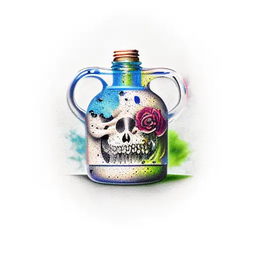 poison bottle  tattoo design idea