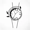 Letra S con reloj y brujula tattoo design idea