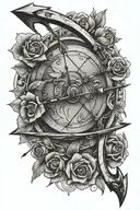 sagittarius bow and arrow tattoo design idea