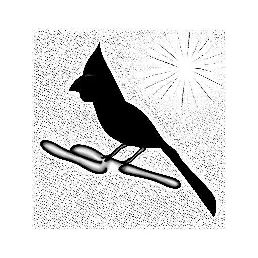 Cardinal tattoo design idea