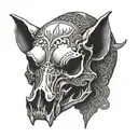 pig skull tattoo design idea