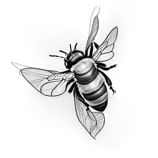 bumble bee tattoo design idea