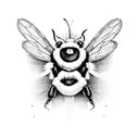 bumble bee tattoo design idea