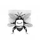 bumble bee tattoo design idea