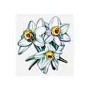 daffodil paperwhites and holly bouquet tattoo design idea