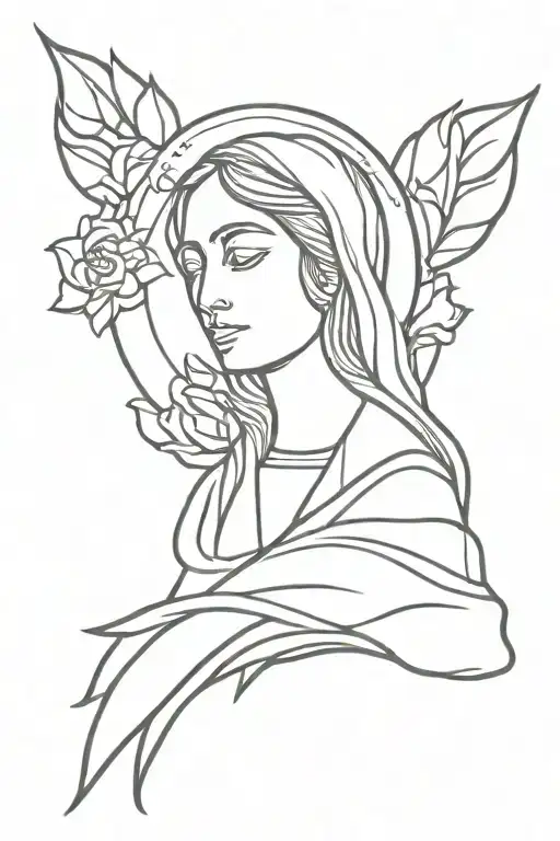 Guadalupe's Virgin tattoo design idea