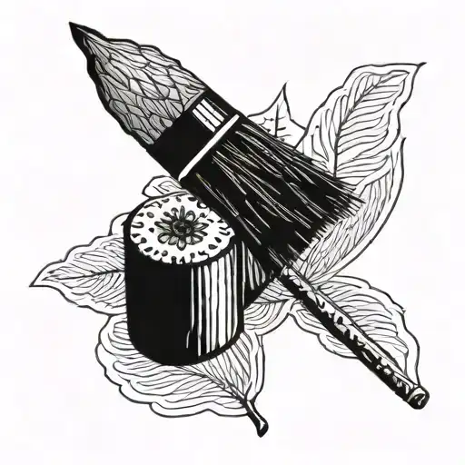 jujube paint brush dates 1975 1976 tattoo design idea
