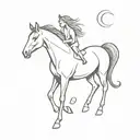 Concha y caballo tattoo design idea