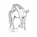 Concha y caballo tattoo design idea