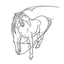 Concha y caballo tattoo design idea