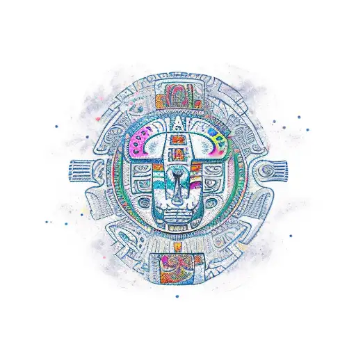 Mayan calendar tattoo design idea