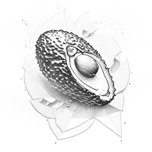 avocado tattoo design idea