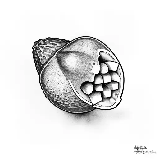 avocado tattoo design idea