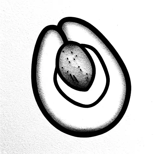 avocado tattoo design idea